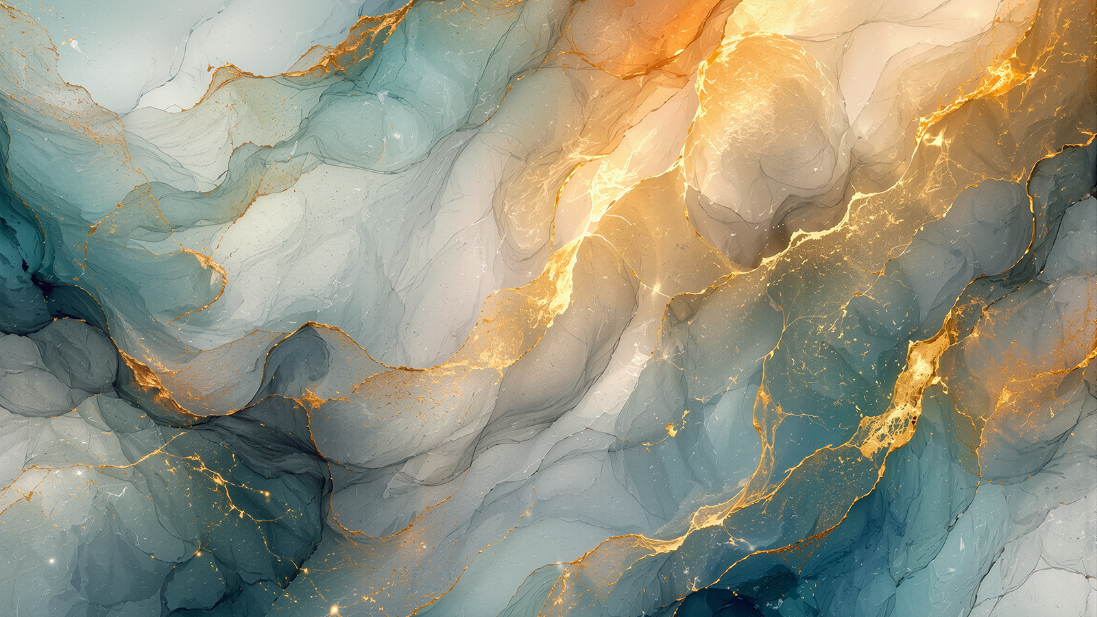 Fototapete Heller Marmor in Blau und Gold