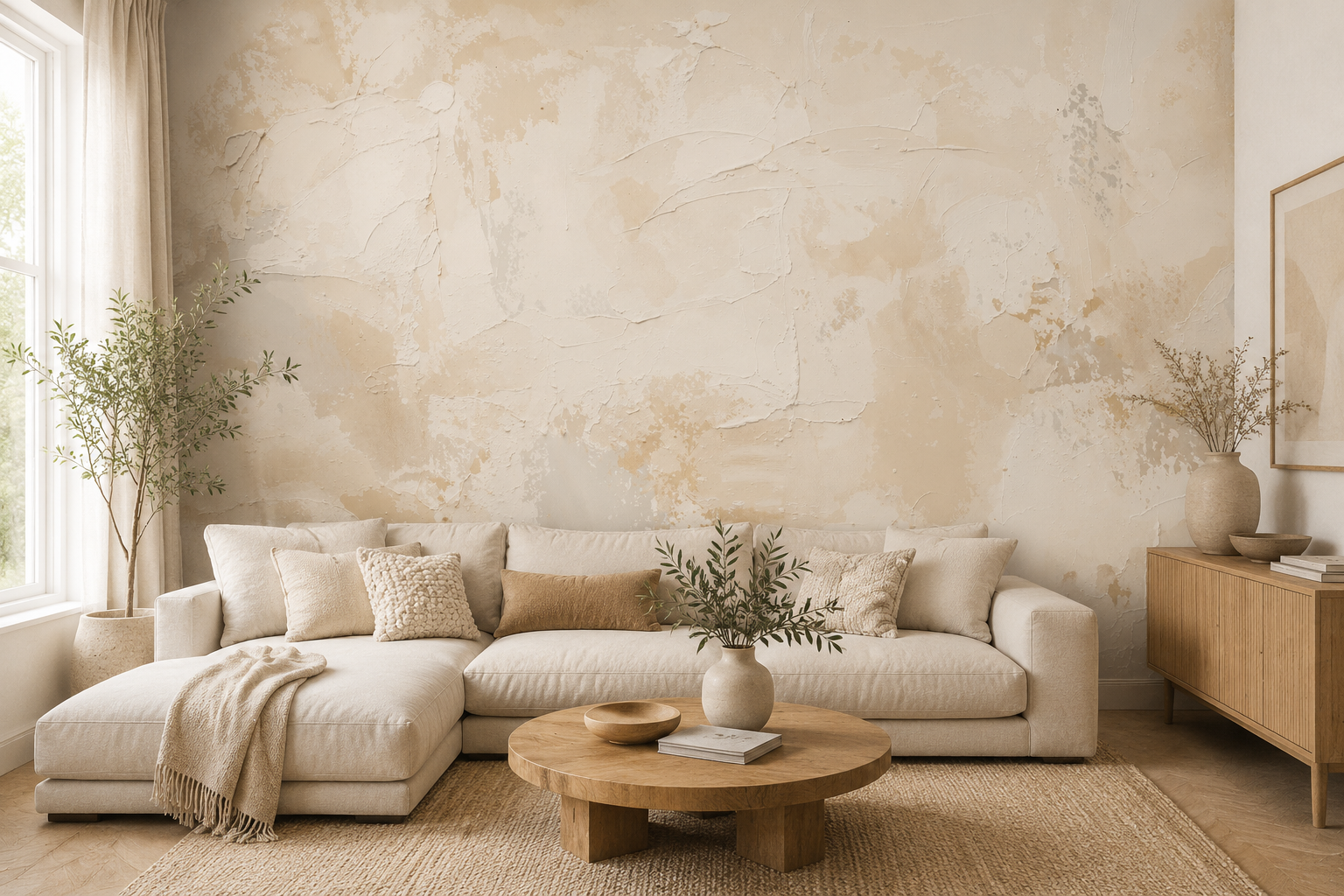 Fototapete Strukturputz Beige