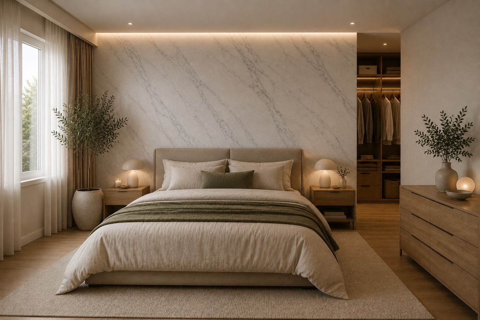 Fototapete Weißer Carrara Marmor