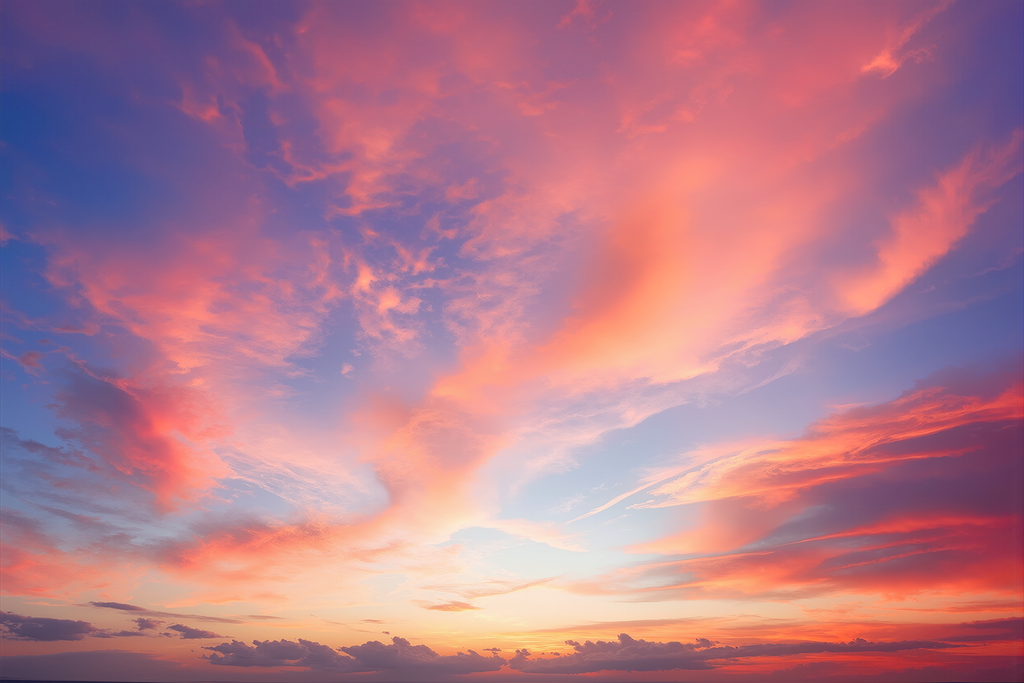 Fototapete Pastellhimmel im Abendlicht