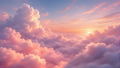 Fototapete Pastellwolken im Sonnenaufgang