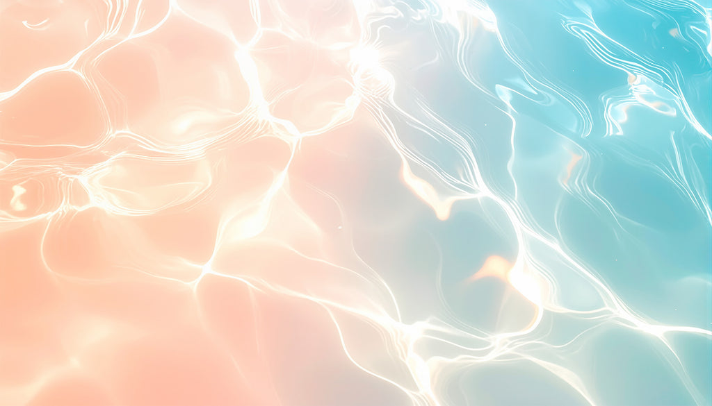 Fototapete Schimmernde Wasserreflexe in Pastell