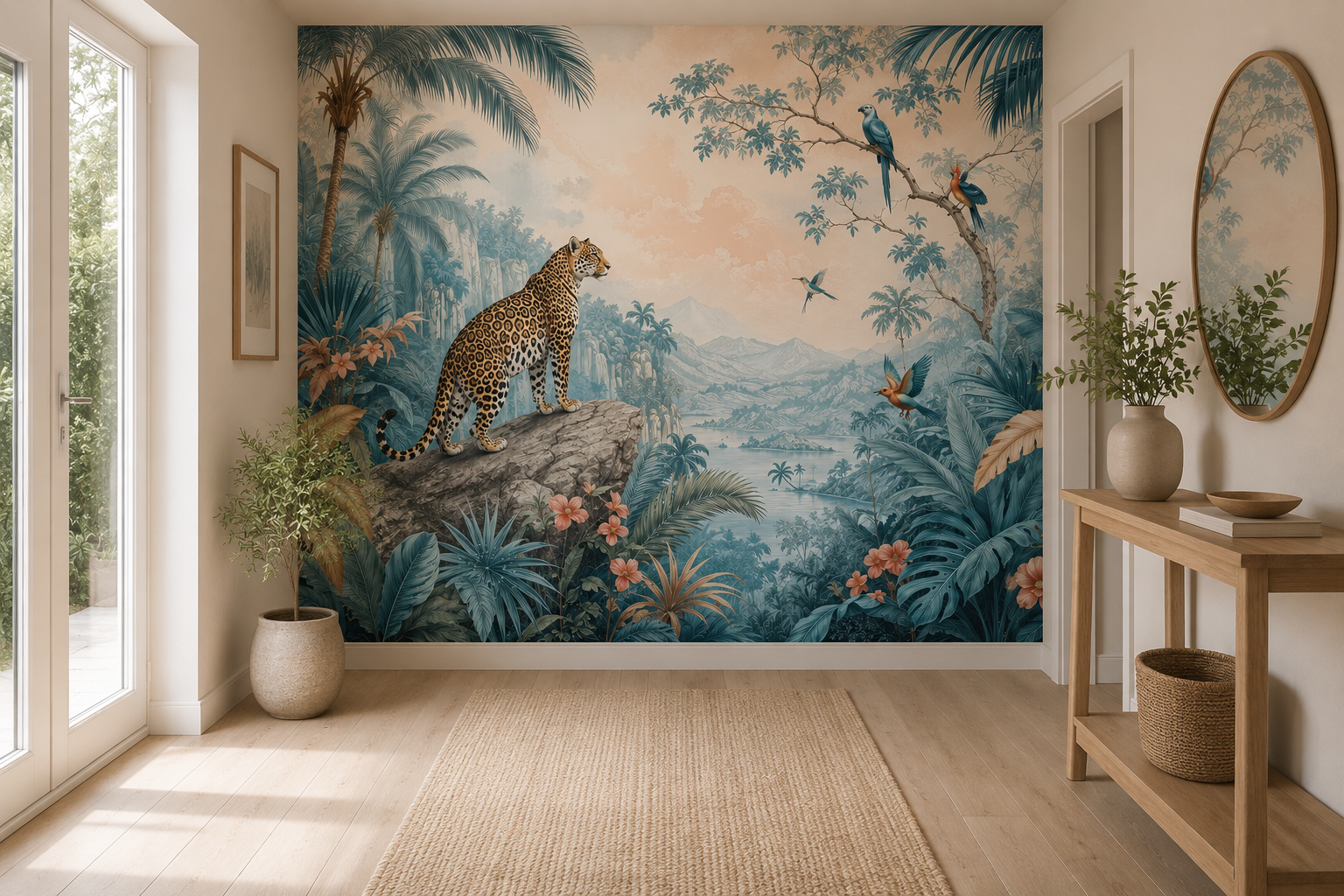 Fototapete Jaguar im tropischen Paradies