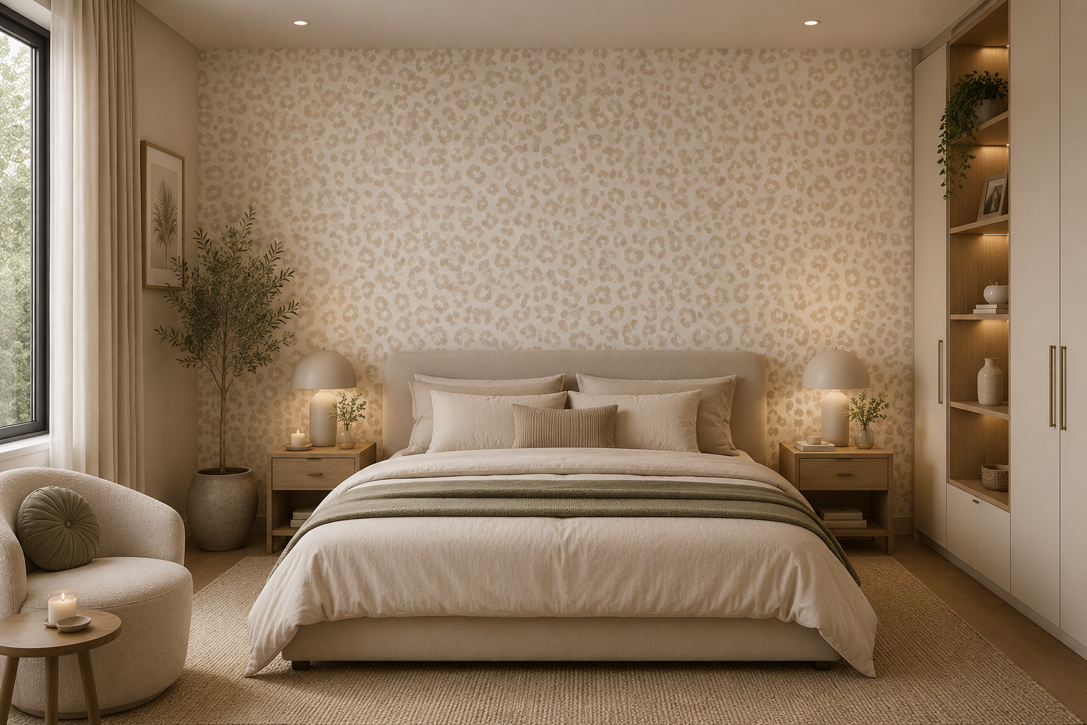 Fototapete Leopardenmuster Beige